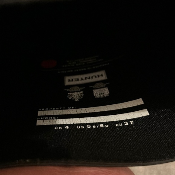 Hunter boots black with Hunter socks mint condition - Picture 9 of 10